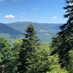 vue des sommets Vosgiens étape de la traversée du massif des Vosges